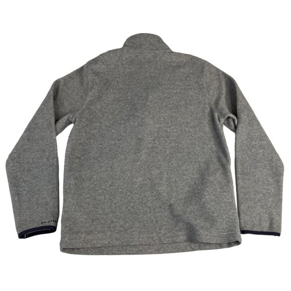 Old Navy Women's Quarter Zip Fleece L Grey Blue Polyester Rayon Long Sleeve - Picture 2 of 5